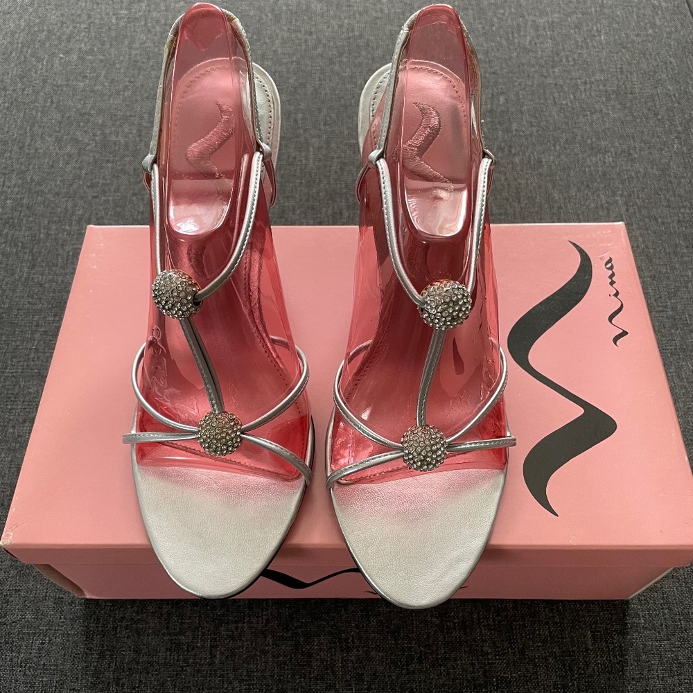 Calissa Silver Heel Sandal